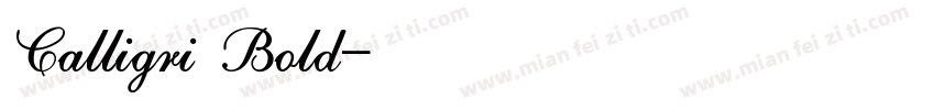 Calligri Bold字体转换